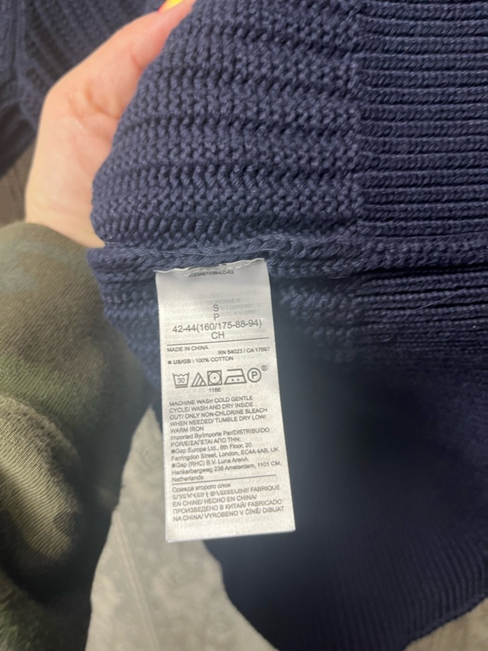Banana Republic Ribbed Cotton KnitV-Neck Short Sleeve Sailor Sweater (182) - Picture 7 of 8